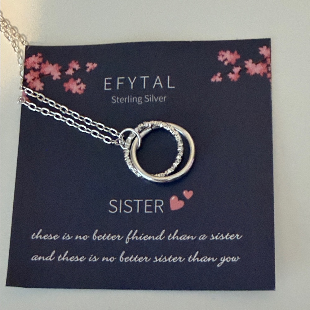 Sterling Silver Sister Necklace